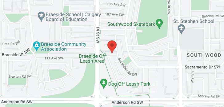 map of 1367 Southdale Crescent SW